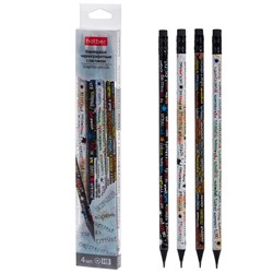 Карандаш ч/г HB Hatber  Вспомнить все. Правописание с ластиком Bls_090624/36/Китай