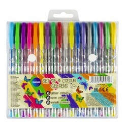 Набор гелевых ручек 18цв 89530 "METALLIC GLITTER NEON" 1.0 мм Centrum