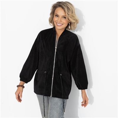 Бомбер мягкий на кулиске, Хочу-надо-беру (чёрный)