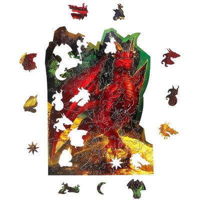 Пазл фигурный Puzzle «Дракон», 106 деталей