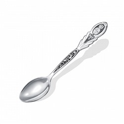 129-015 Ложка из серебра штампованая частично черненая