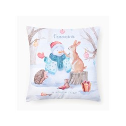 Наволочка декоративная новогодняя «Этель. Счастья в Новом Году» 40×40 см, велюр