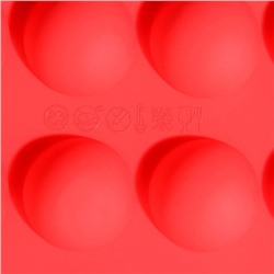 Форма для выпечки Доляна «Полусферы», силикон, 30×17.5 см, 35 ячеек (d=2.5), МИКС