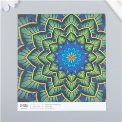 Бумага для скрапбукинга "Цветочная мандала" плотность 180 гр 15,5х17 см