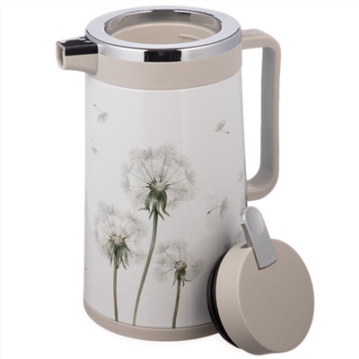 ТЕРМОС СО СТЕКЛЯННОЙ КОЛБОЙ, 950 МЛ, КРЫШКА С КЛАПАНОМ, СЕРИЯ "DANDELION"