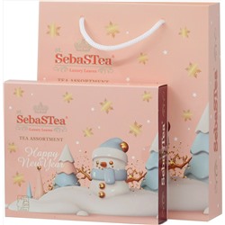 SebaSTea. Новый год. Ассорти в сумочке. Розовое карт.упаковка, 20 пак. (Уцененная)