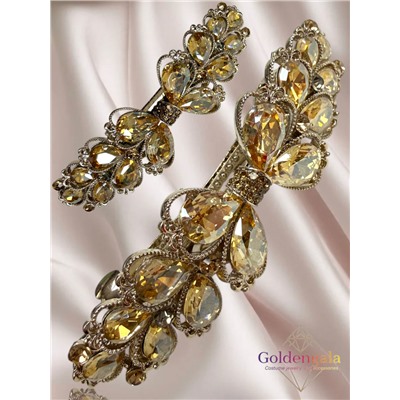 Заколка автомат для волос с кристаллами «Блеск элегантности» ЭЛЗ12/03