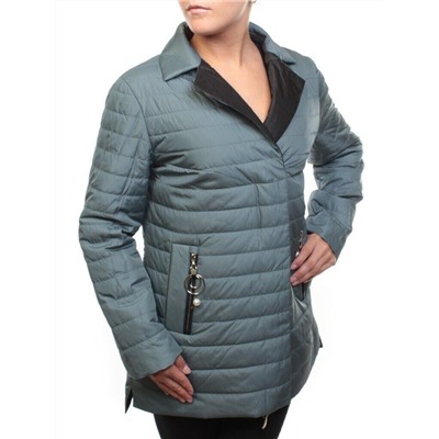 BM10301 GRAY/TURQUOISE Куртка демисезонная женская (50 гр. синтепон)
