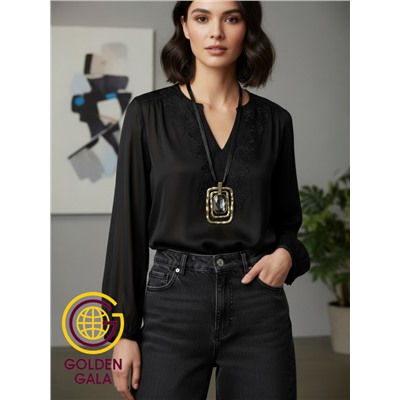 Кулон на кожаном шнурке "Женская грация" Арт КШ2130/08