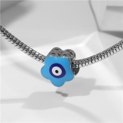 Шарм «Глаз Фатимы» цветок, цветная в серебре