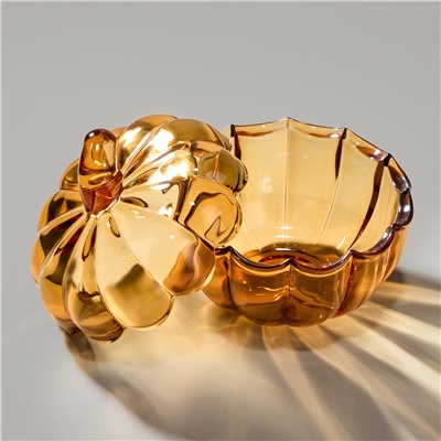 ЕМКОСТЬ ДЛЯ ХРАНЕНИЯ С КРЫШКОЙ "ТЫКВА" 10Х10Х10 СМ