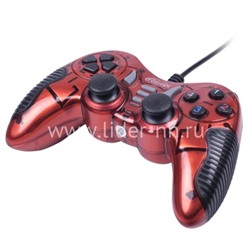 Проводной геймпад RITMIX GP-007 USB; 19 кнопок; 2 стика (красный)