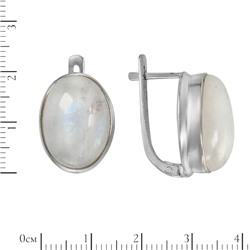 Серьги 'Габриэлла' с беломоритом ИВСК31112Х18БМR6