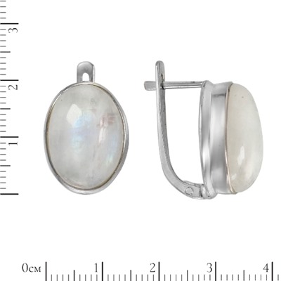 Серьги 'Габриэлла' с беломоритом ИВСК31112Х18БМR6
