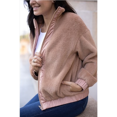 Куртка женская демисезонная 23790 (кэмел/тедди)