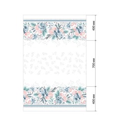 Скатерть новогодняя «Этель» Christmas flowers 149×110 см с ГМВО, 100% хлопок, 190 г/м²