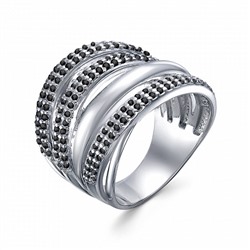 Кольцо с фианитом родированное серебро 925*