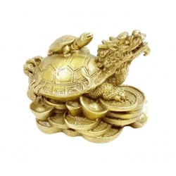 Статуэтка дракона с черепахой для Феншуя, Fengshui Dragon With Tortoise, произв. Kalyan Puja