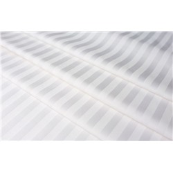 Простыня из страйп-сатина белый полоса 3х3