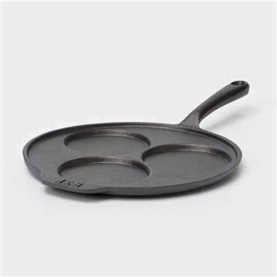 Сковорода-оладница, d=19.5 см, индукция, чугун, чёрная