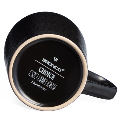 НАБОР КРУЖЕК  BRONCO "CHOICE BLACK" 400 МЛ =4 ШТ