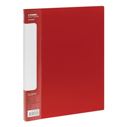 Папка с пружинным скоросшивателем А4 17мм 700мкм пластик красная СТАММ "Стандарт" ММ-30648/6/Россия