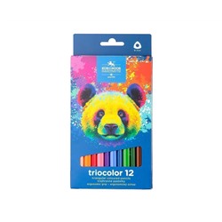 Набор цветных карандашей Koh-I-Noor JUMBO TRIOCOLOR BEAR утолщенные 12 цв. трехгран. корп. дерев. карт. уп.