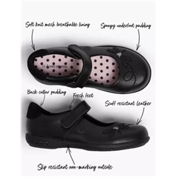 Kids’ Leather Flashing Light School Shoes (8 Small -1 Large)