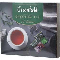 Greenfield. Premium Tea Collection (ассорти чая из 24 вкусов) карт.упаковка, 96 пирамидки