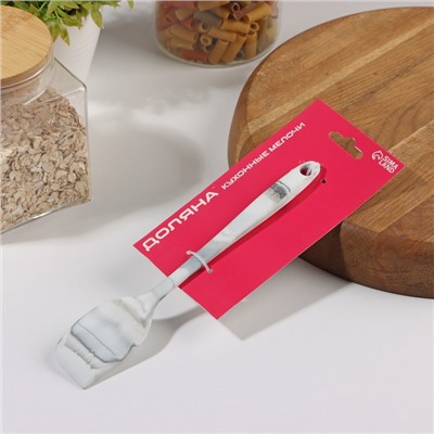 Лопатка Доляна «Мрамор», силикон, 21.5 см, серая