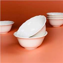 133-448 Набор из 6 розеток 9,5x4.5см ШАРМЕЛЬ в под.уп.(х24)Фарфор