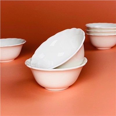 133-448 Набор из 6 розеток 9,5x4.5см ШАРМЕЛЬ в под.уп.(х24)Фарфор