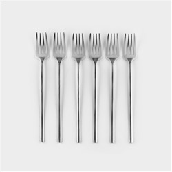 Набор вилок столовых Доляна Sentiment, h=22 см, 6 шт., нержавеющая сталь, серебристый