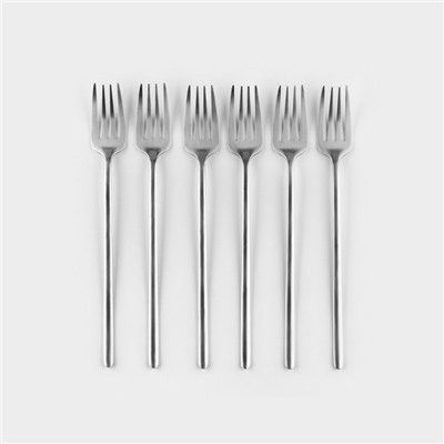 Набор вилок столовых Доляна Sentiment, h=22 см, 6 шт., нержавеющая сталь, серебристый