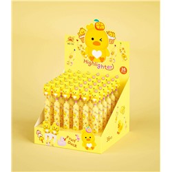 Маркер текстовыделитель 3 в 1 "Fruit duck", шоу-бокс 36 шт.