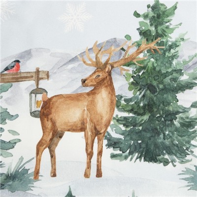 Фартук новогодний "Этель" Forest animals 60х70см, 100% хл, саржа 190 гр/м2