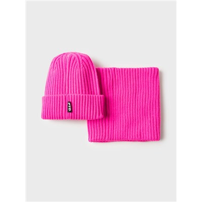 Комплект для девочки: шапка, снуд