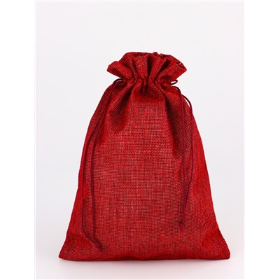 Холщовый мешочек для украшений, подарков и трав, текстиль «Эко», красный, 20×28 ±2 см