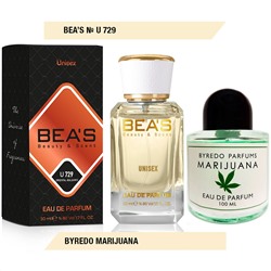 Beas U729 Byredo Marihuana edp 50 ml, Парфюм унисекс Beas U729 создан по мотивам аромата Byredo Marihuana