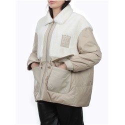 H24-223 BEIGE Куртка демисезонная женская (100 гр. холлофайбер)
