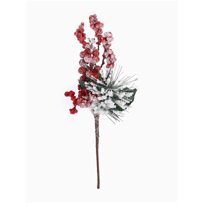 Еловая ветка декоративная «Зимнее волшебство. Грёзы», 24 см