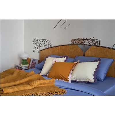 Чехол на подушку с контрастным кантом розового цвета из коллекции Trendy Ruffles, 40х40 см