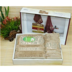70x140 см. + 50x90 см. Бамбуковый Набор Полотенец 2 шт/уп. Bamboo Maxisoft Cestepe