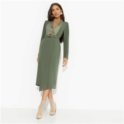 Платье с подплечниками, Простая магия элегантности (с поясом)