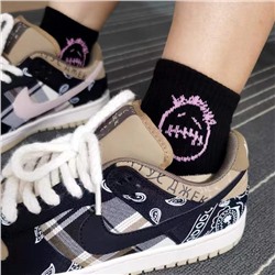 Ghost face waist fruit socks Men's short socks autumn and winter female TS label ajaf1 inverted hook ins tide brand low -top sports cotton socks