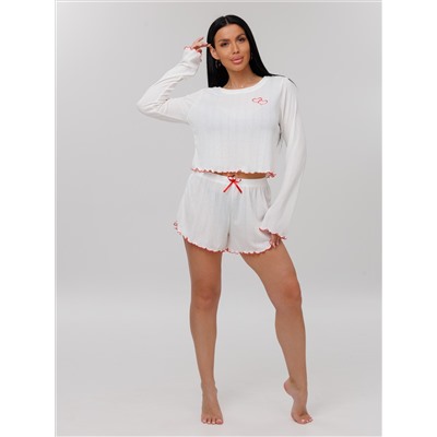 Женская пижама П-105(Трн риб) / Молочный