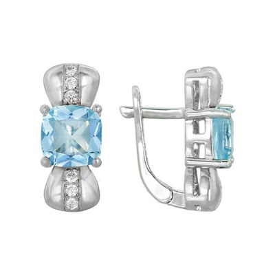 Серьги 'Бант' с фианитами ТГСК.798Ф5