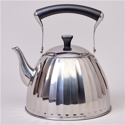 ЧАЙНИК AGNESS 3,0 Л СО СКЛАДЫВАЮЩЕЙСЯ РУЧКОЙ, СТАЛЬ 18/10, ИНДУКЦИОННОЕ КАПСУЛЬНОЕ ДНО