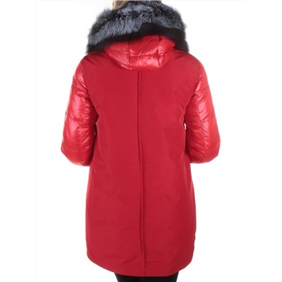 8179 RED Пальто женское с натуральным мехом Jarius