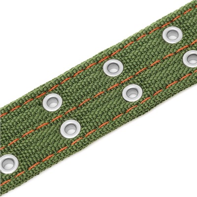 Ошейник четырехслойный с вертлюгом, 65×4 см, ОШ 54-60 см, полиэстер, зелёный